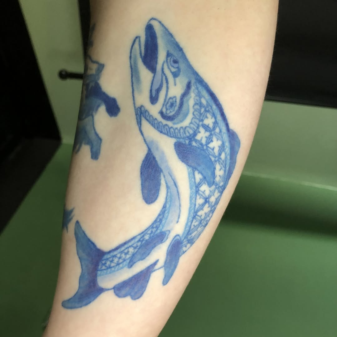 Tattoo by @basil_teeth — black_and_grey