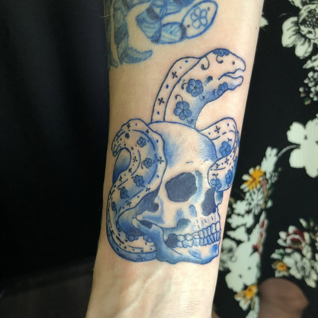 Tattoo by @basil_teeth — black_and_grey