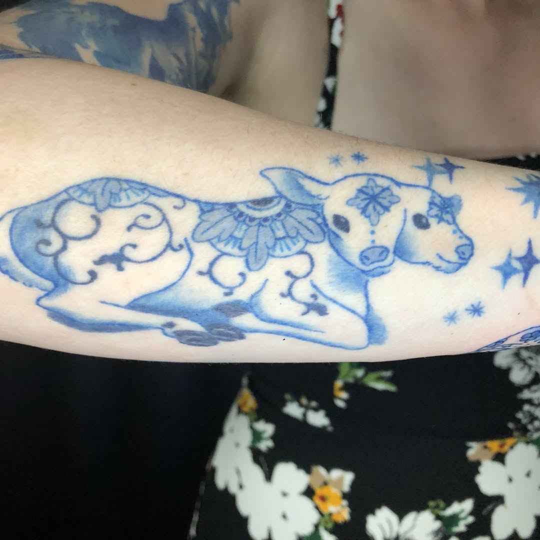 Tattoo by @basil_teeth — dotwork