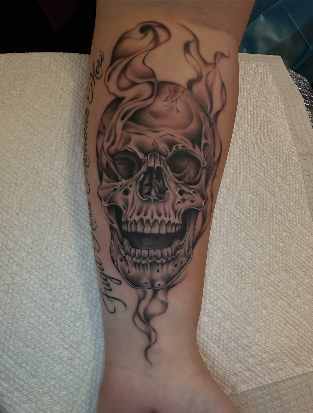 Tattoo by @alpine_ink_ — realism, black_and_grey