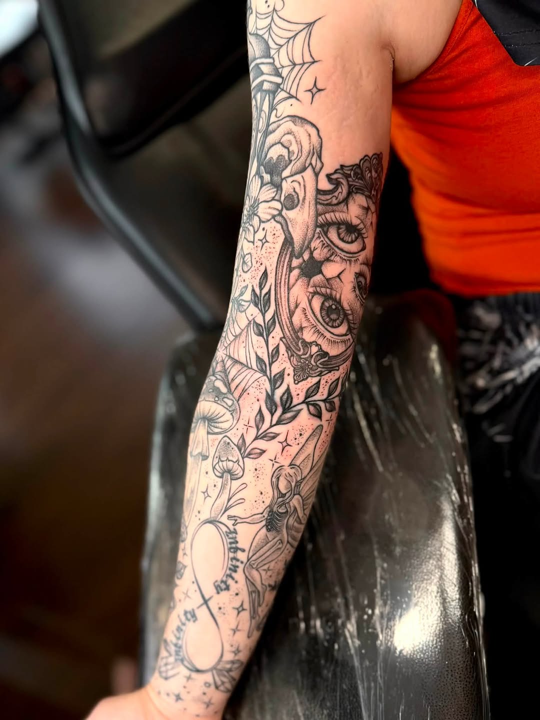 Tattoo by @edenroseink — black_and_grey