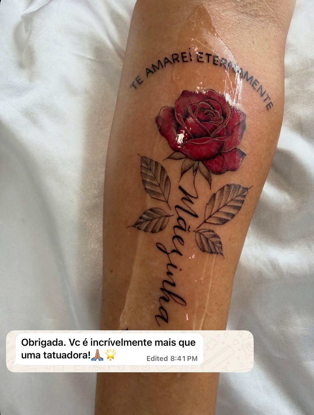 Tattoo by @wellenrodrigues_art — lettering_script, realism