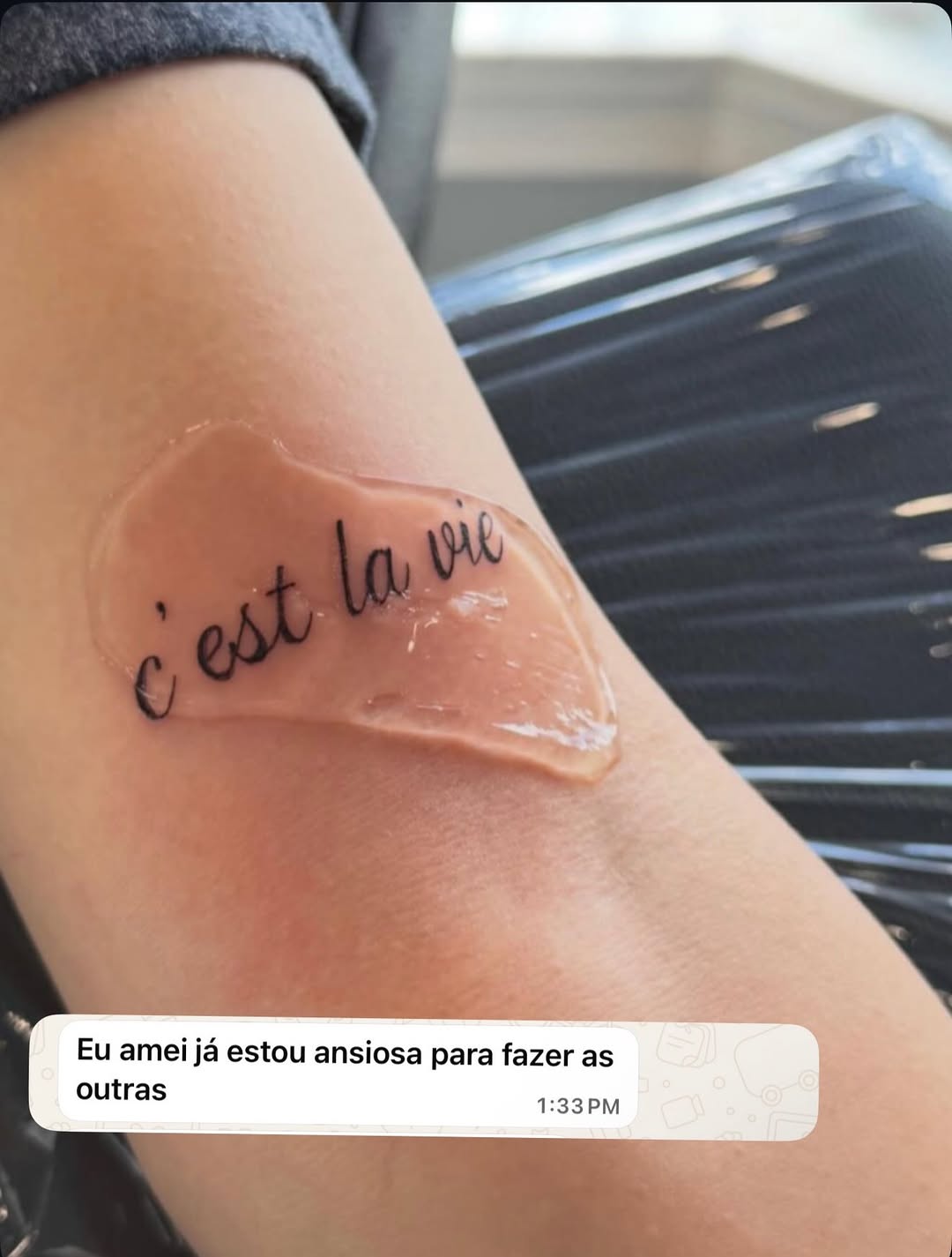 Tattoo by @wellenrodrigues_art — lettering_script, fine_line