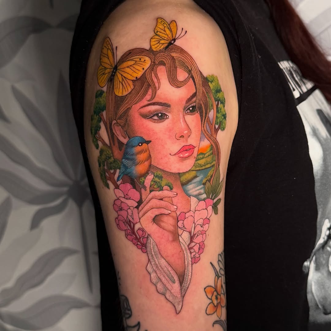 Tattoo by @crouchingtigerhiddenconnie β new_school