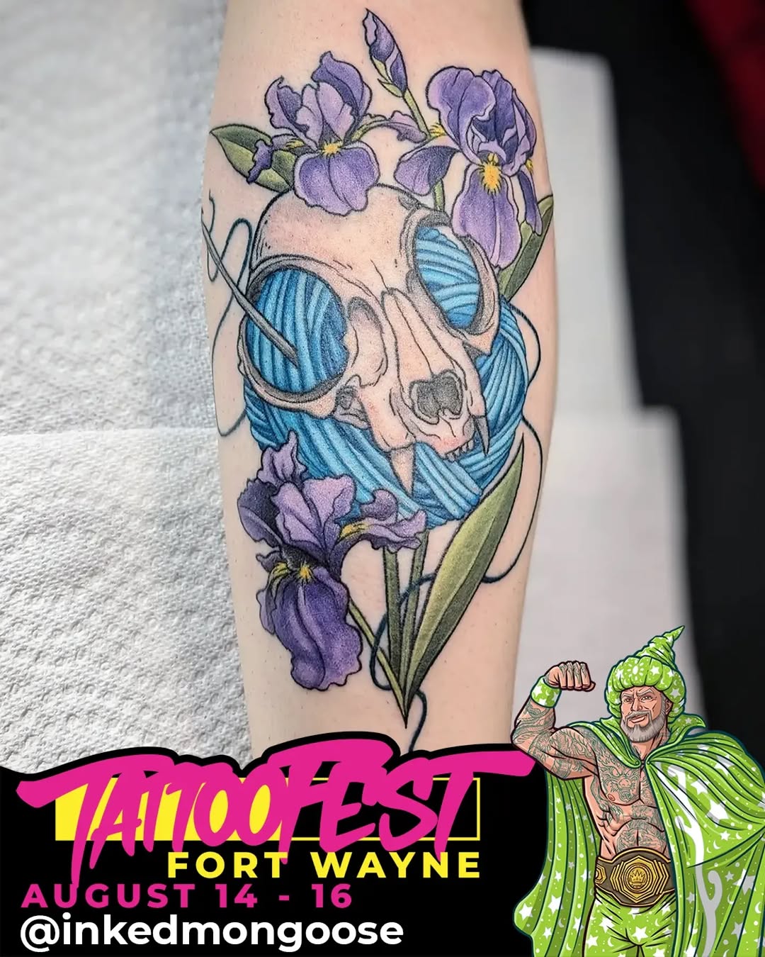 Tattoo by @inkedmongoose — illustrative, black_and_grey