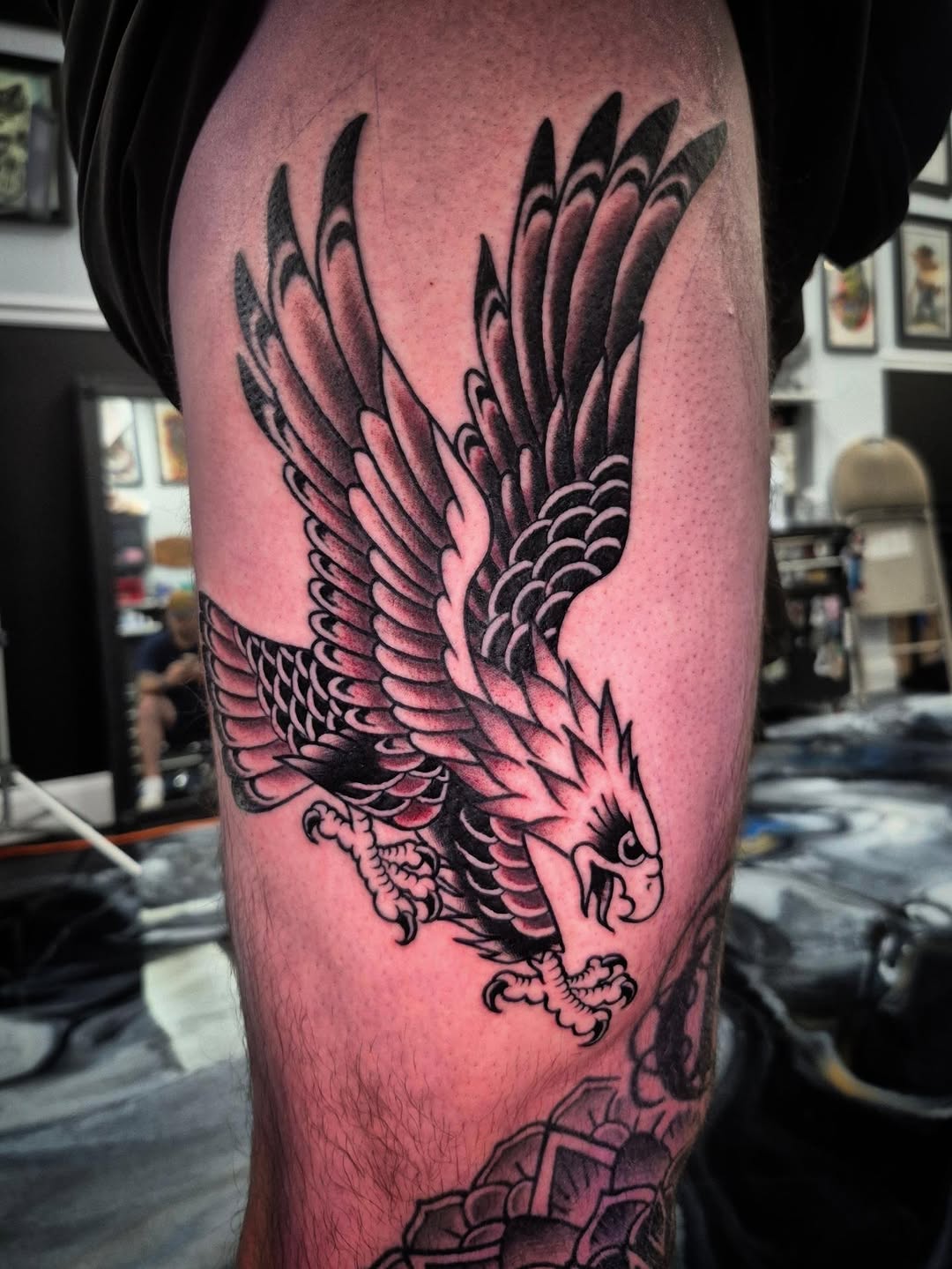 Tattoo by @cwolfgang.tattoo — american_traditional, illustrative
