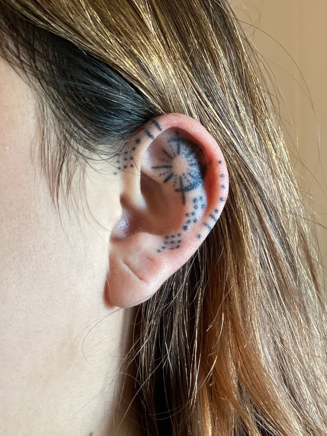 Tattoo by @brujatattooer β dotwork, geometric