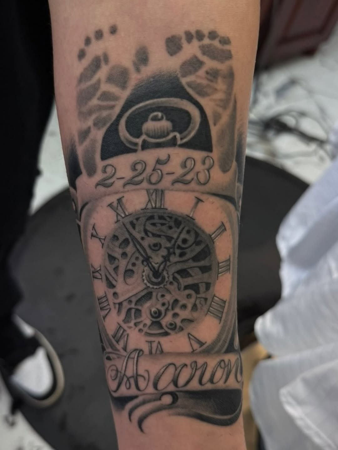 Tattoo by @santana_ink β black_and_grey, realism