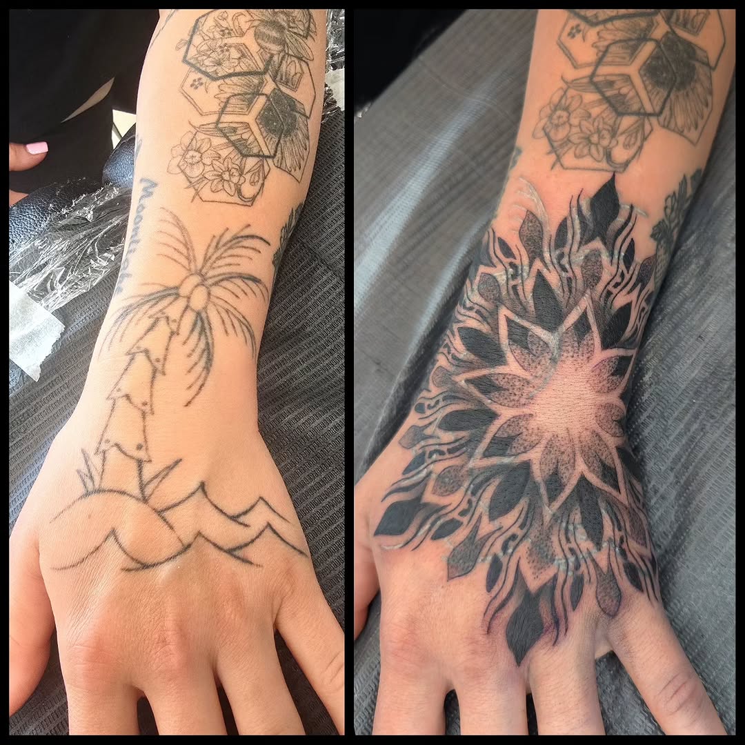 Tattoo by @tattoosbyian_d — blackwork, dotwork