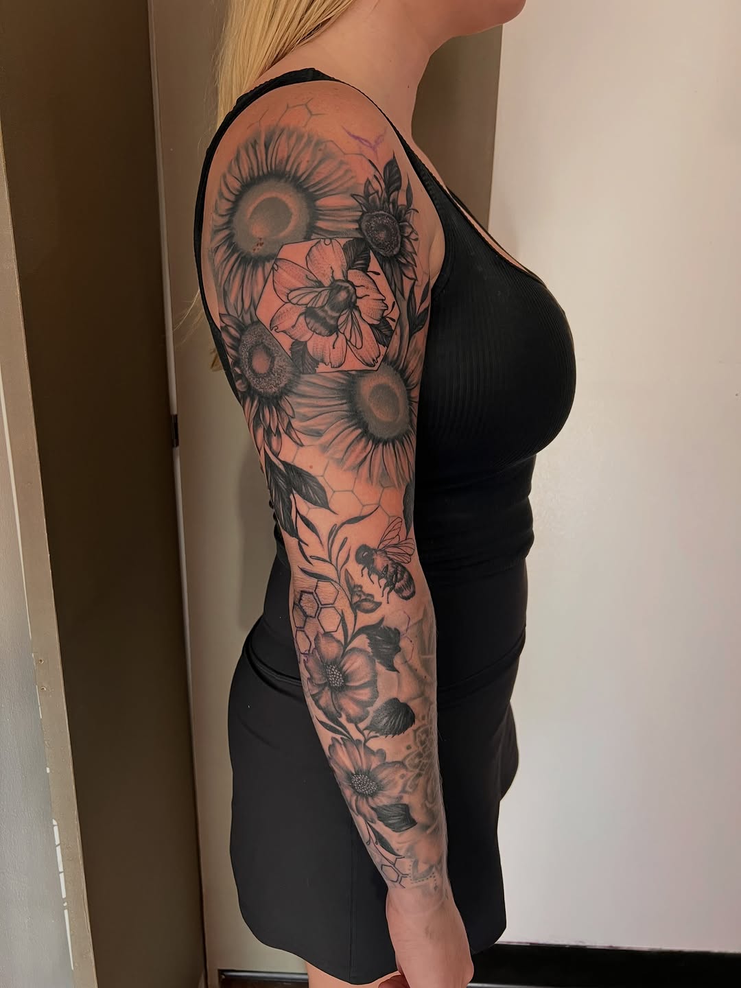 Tattoo by @natasha.p.tattoos — realism, black_and_grey