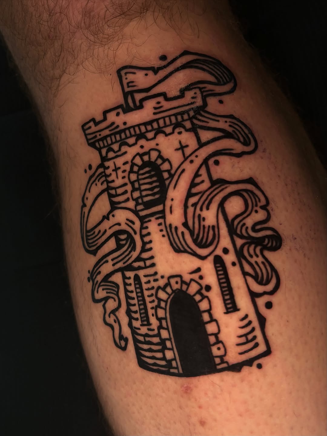 Tattoo by @jeremydrawsshit β blackwork