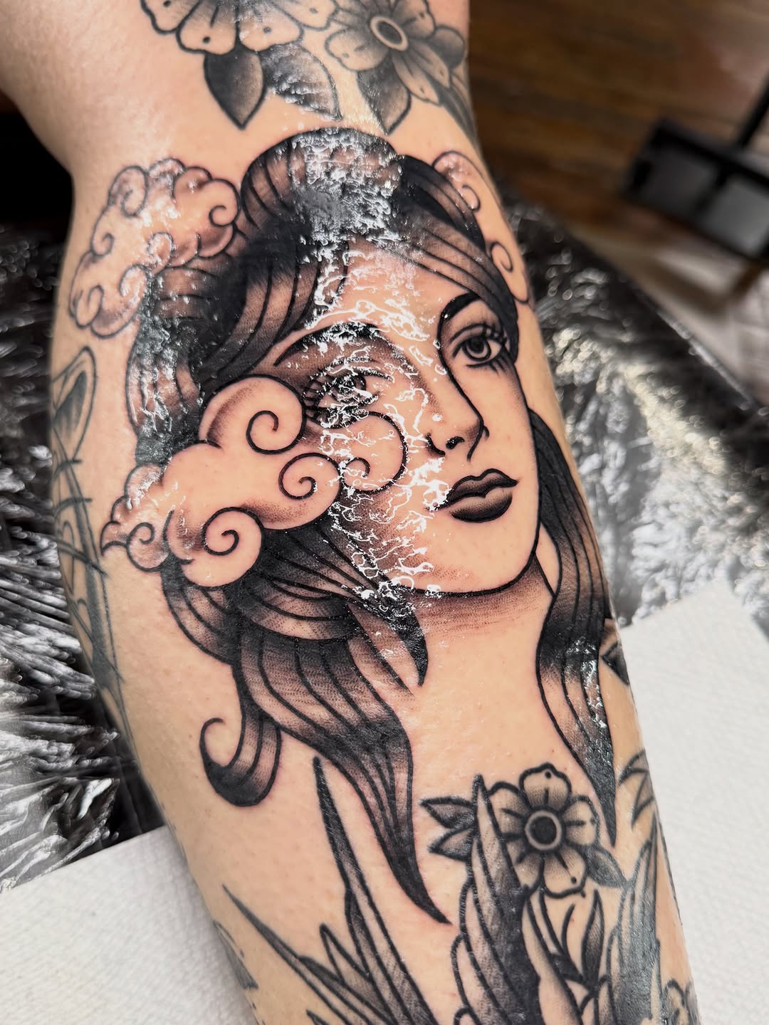 Tattoo by @logansightart — american_traditional, black_and_grey