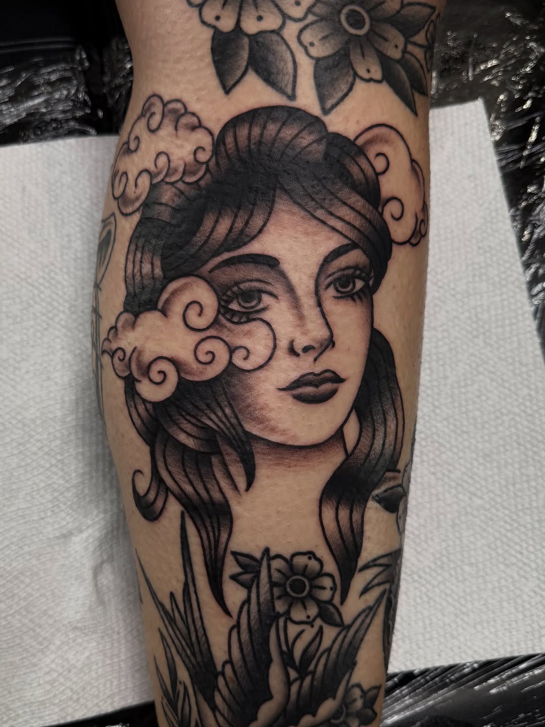 Tattoo by @logansightart — american_traditional, black_and_grey