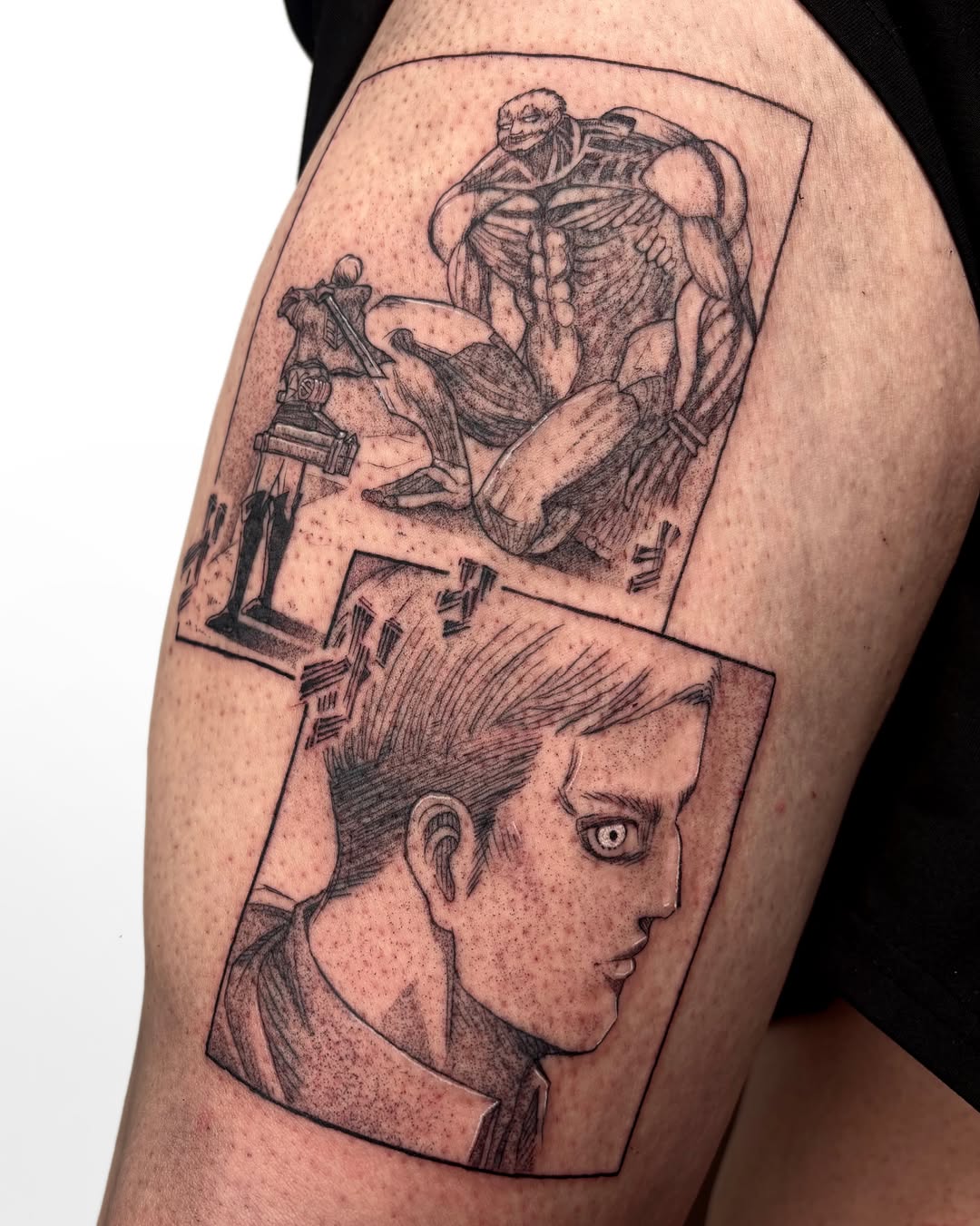 Tattoo by @ryu.inkz โ anime, black_and_grey