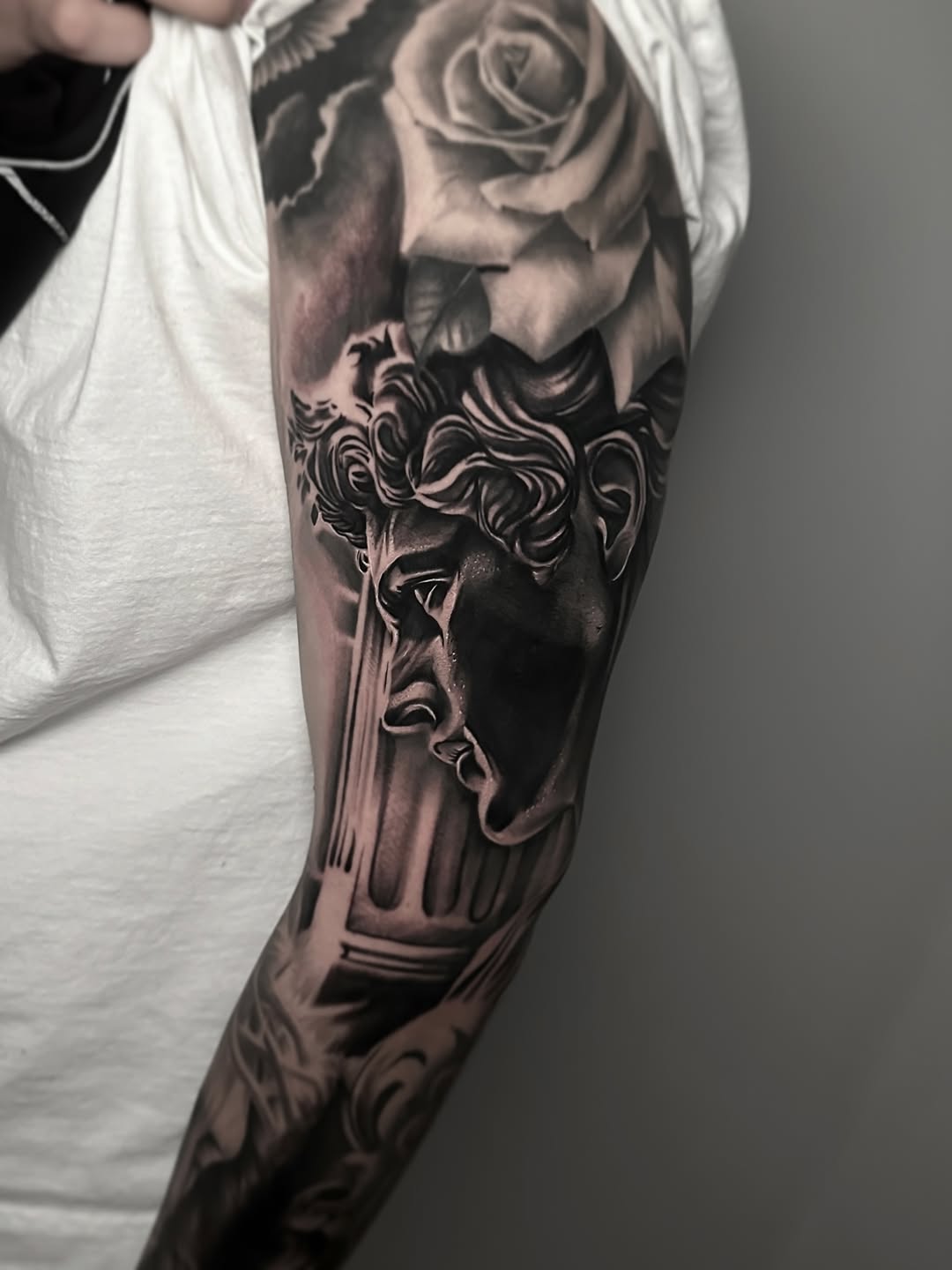 Tattoo by @rawb_tattoos β realism, black_and_grey