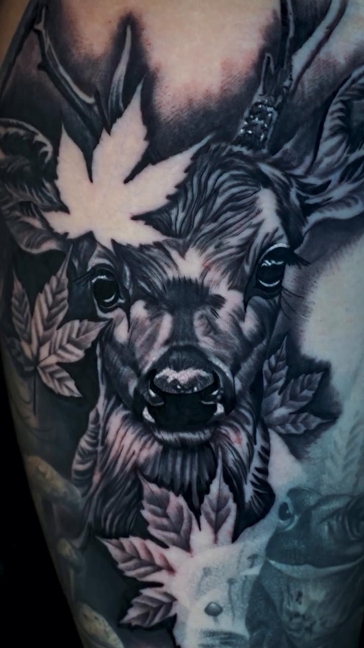 Tattoo by @travtatts โ realism, black_and_grey