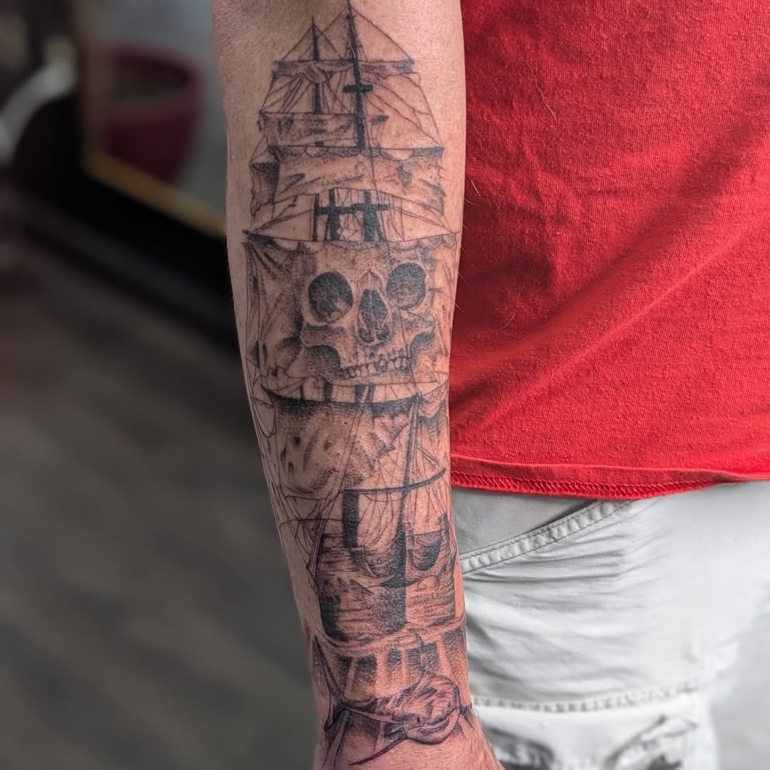 Tattoo by @sarahbean.ink — black_and_grey, realism