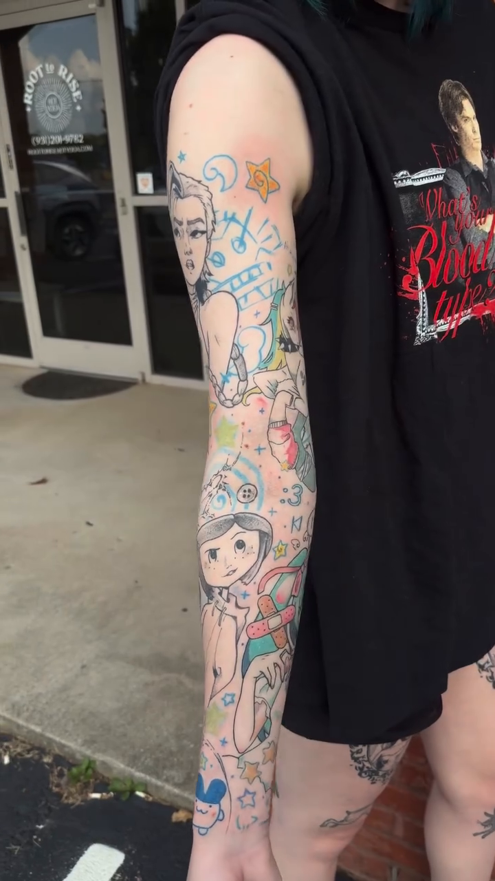 Tattoo by @mitch_soup — neo_traditional, anime