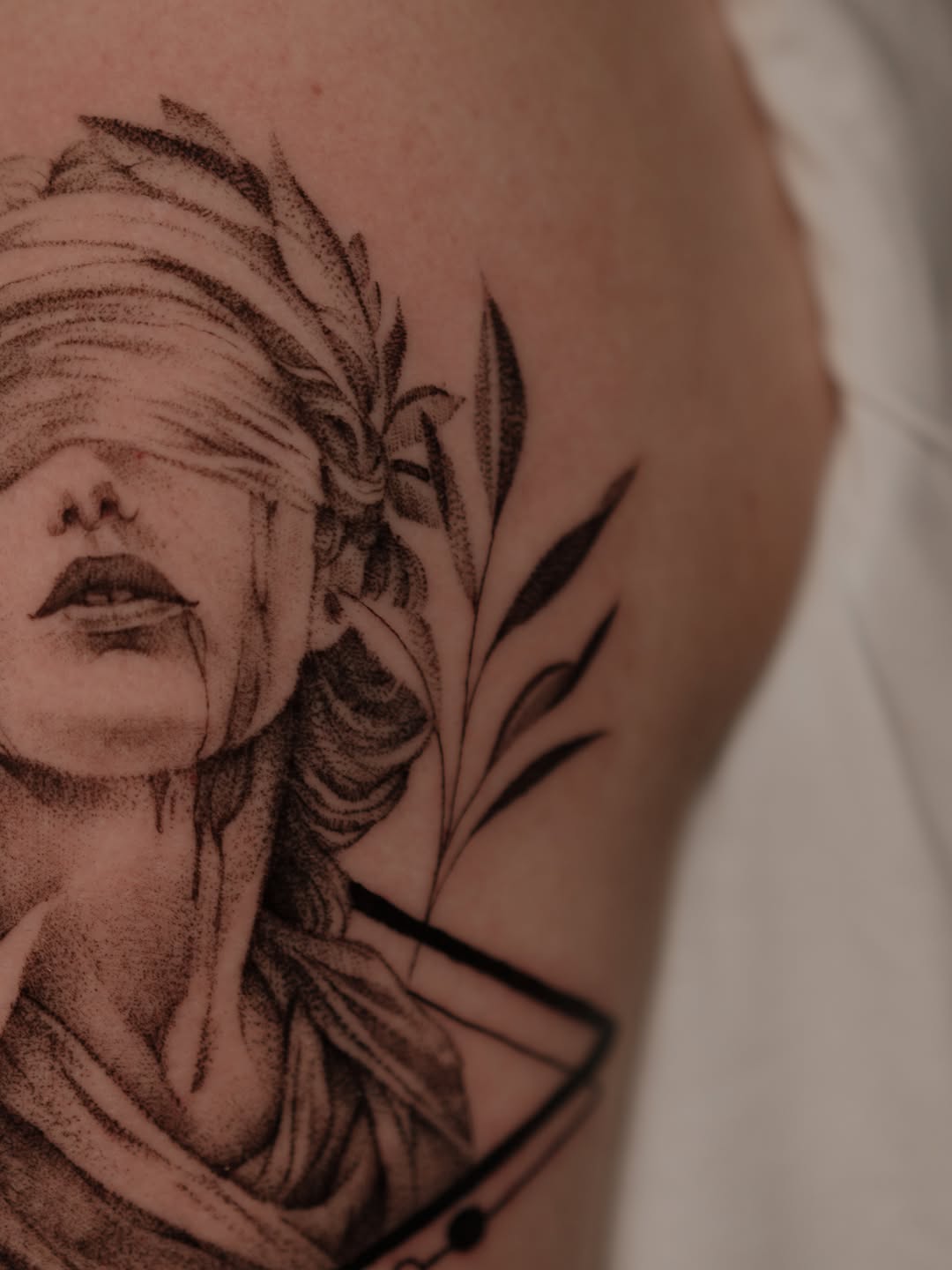 Tattoo by @wispytats — dotwork, illustrative