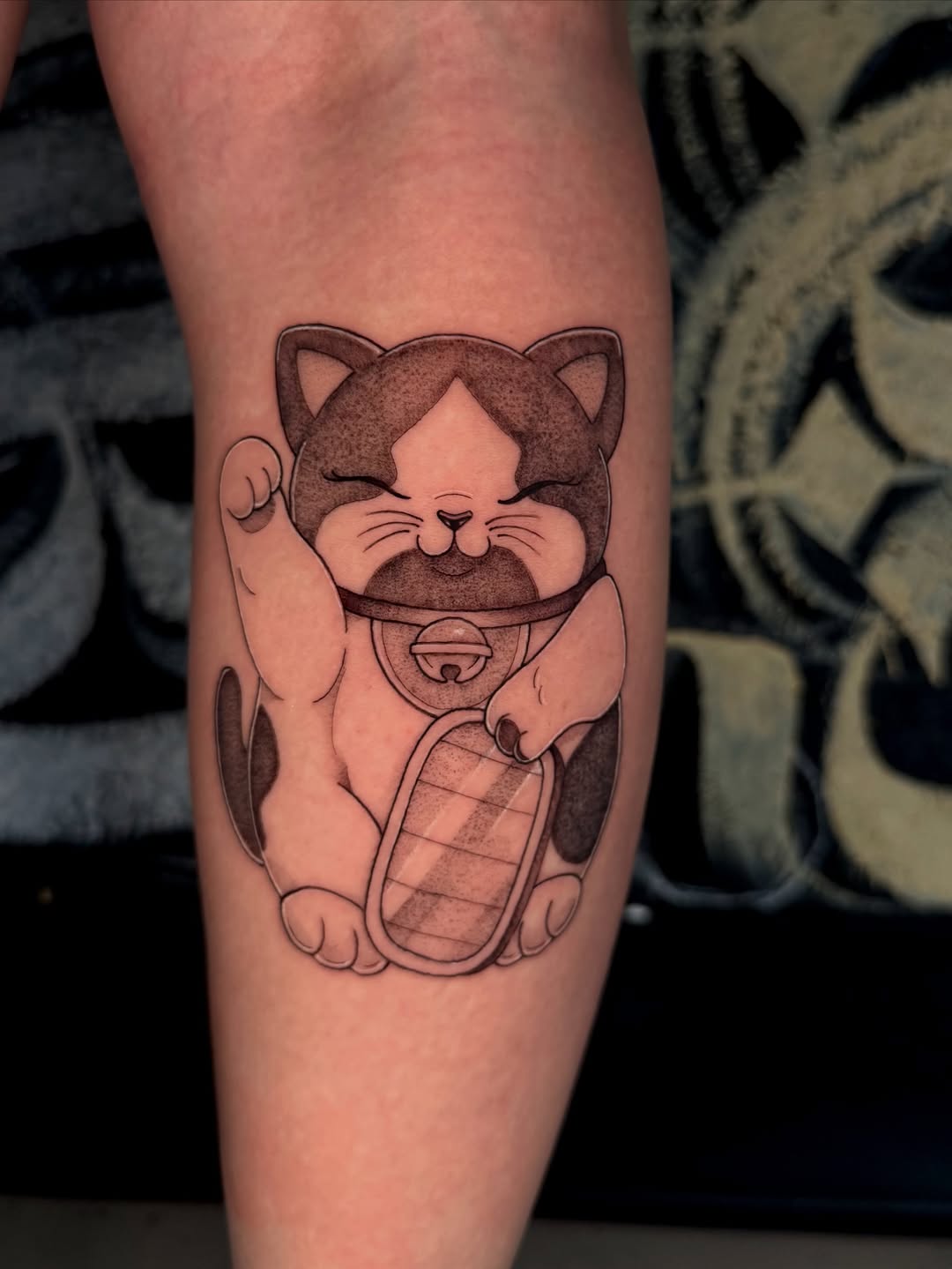 Tattoo by @gill_tattoos — black_and_grey, chicano