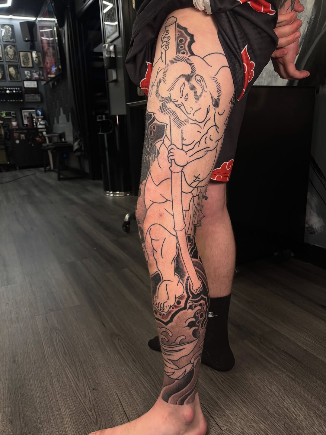 Tattoo by @seibastattoos — japanese_irezumi, black_and_grey