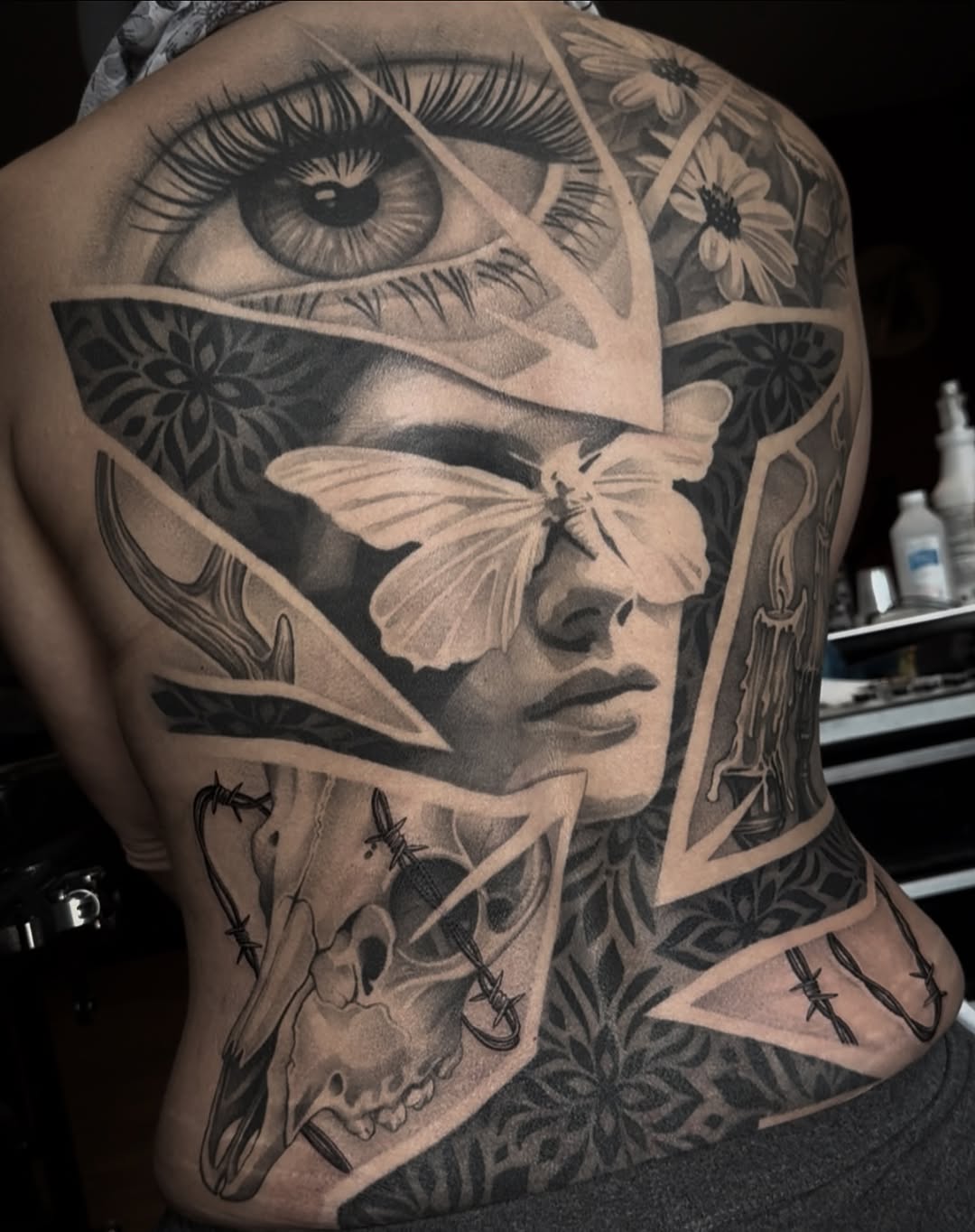 Tattoo by @elijahforstertattoos โ realism, black_and_grey