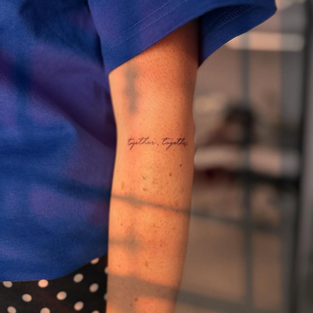 Tattoo by @ellie_tatts β fine_line, lettering_script
