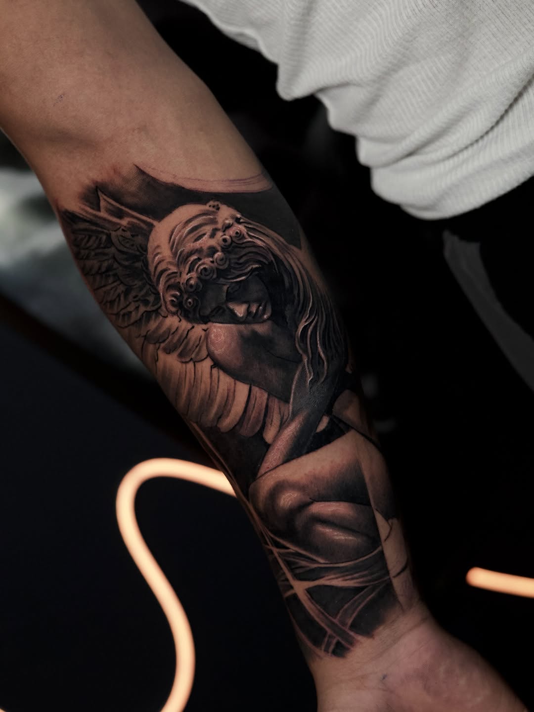 Tattoo by @baponeink — realism, black_and_grey
