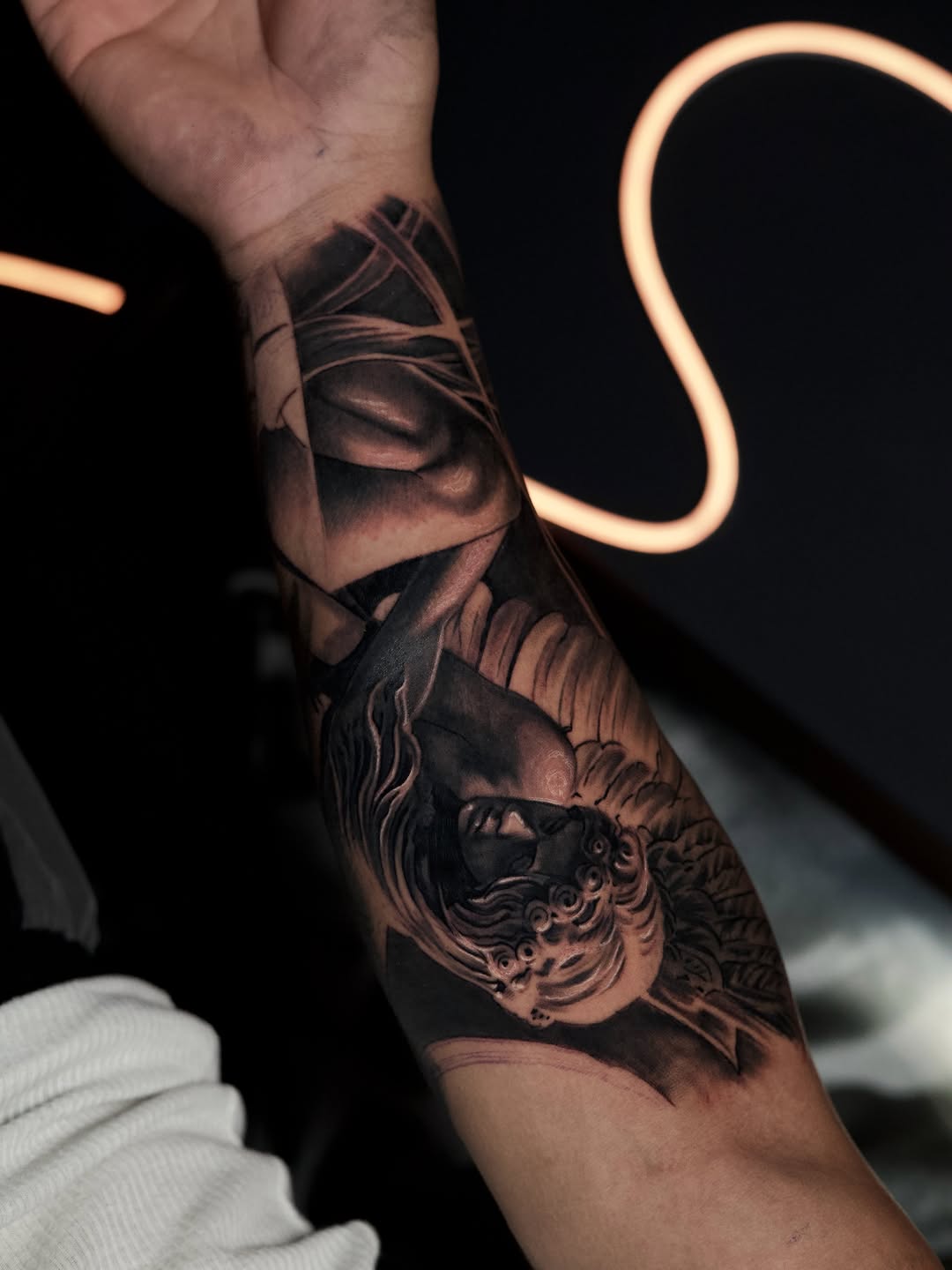Tattoo by @baponeink — realism, black_and_grey