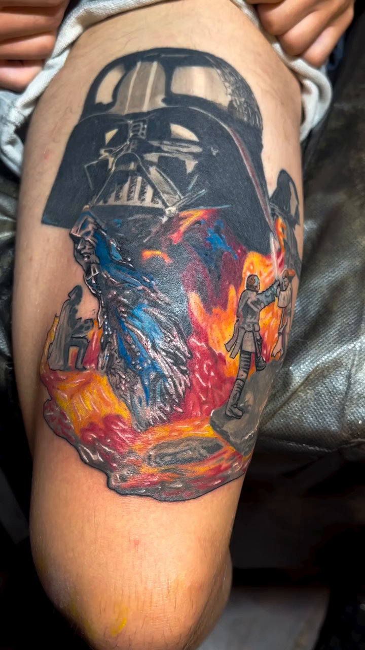 Tattoo by @og_blanco_8 — realism, trash_polka