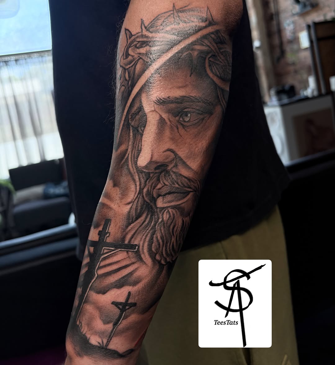 Tattoo by @tatte3_ — realism, black_and_grey