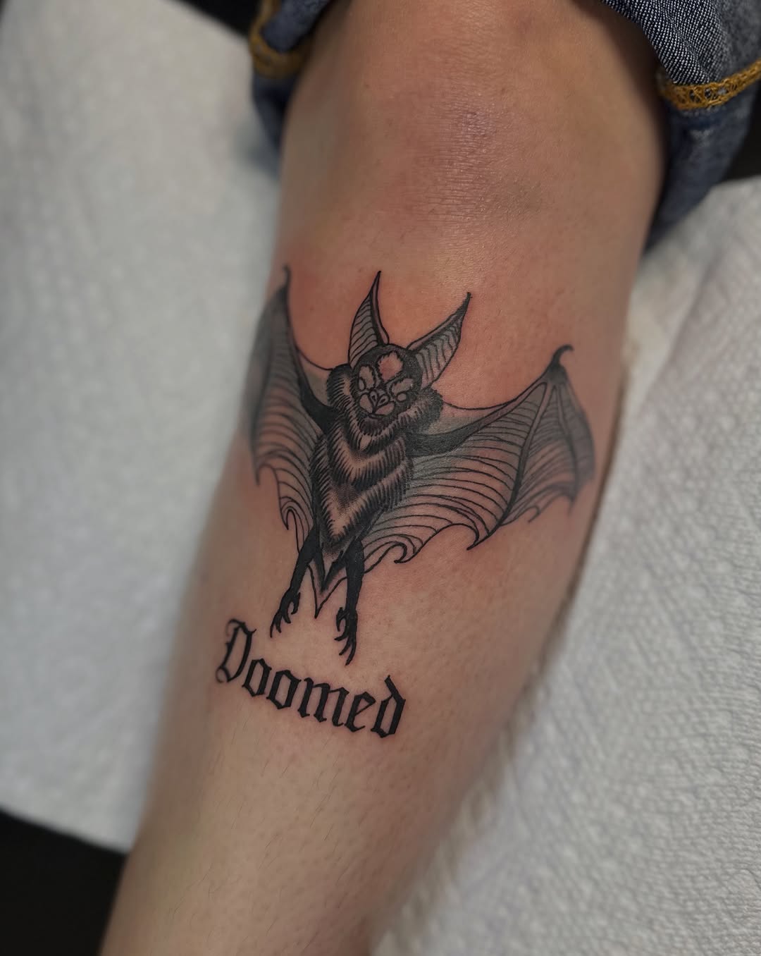 Tattoo by @weavertats โ blackwork, lettering_script