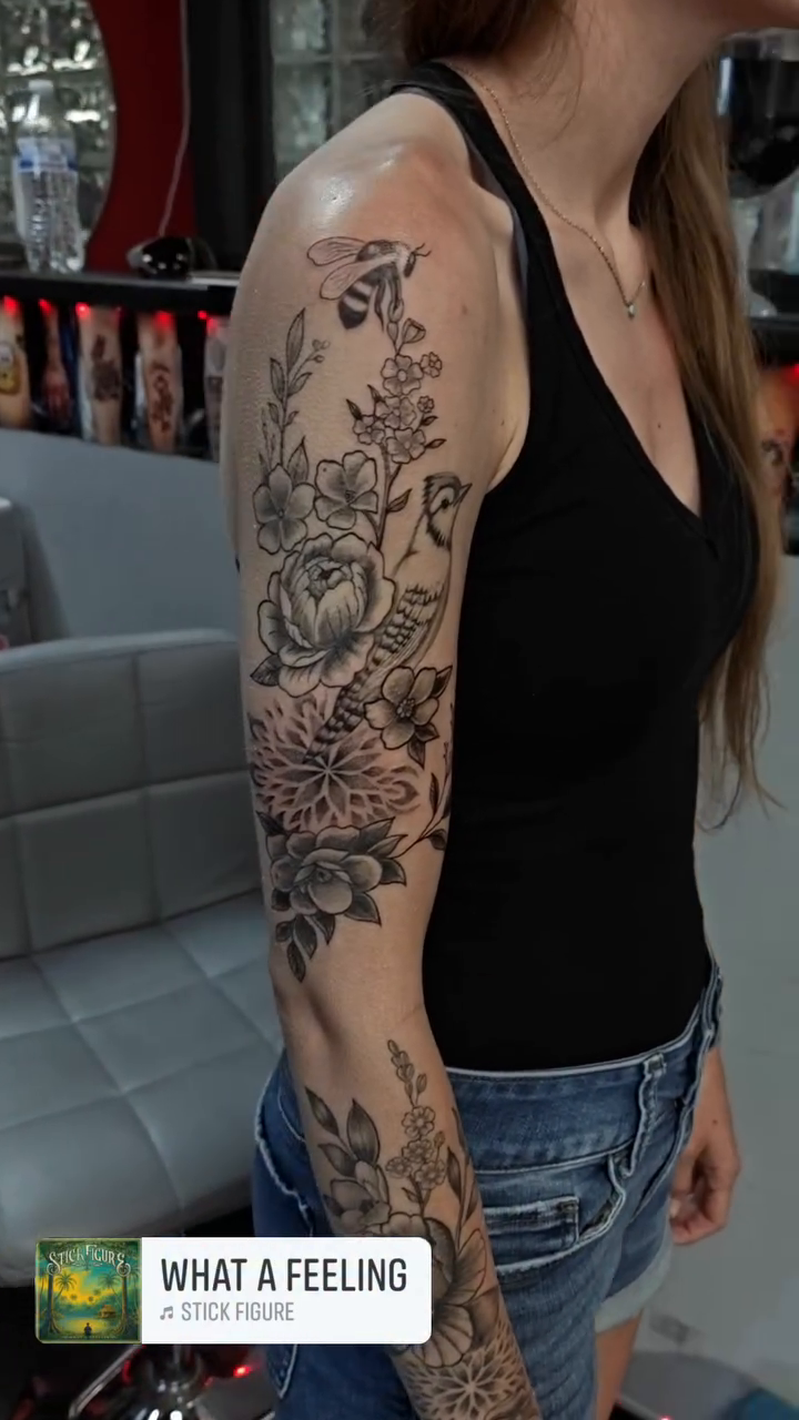 Tattoo by @creepybeazily — black_and_grey, realism