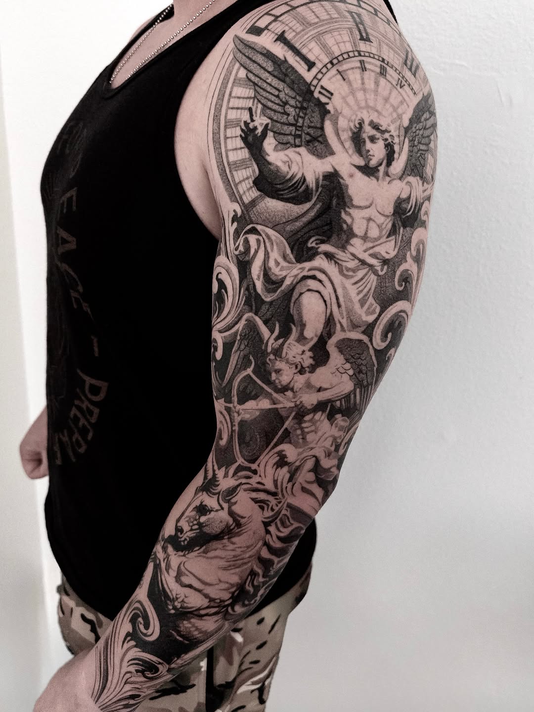Tattoo by @lissfoxy β realism, black_and_grey
