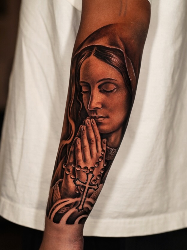 Tattoo by @coleworldtattoo — realism, black_and_grey