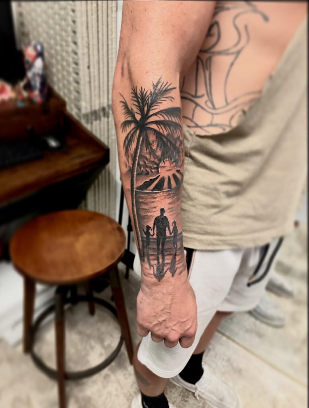 Tattoo by @goodvibrationsinkc — black_and_grey, realism