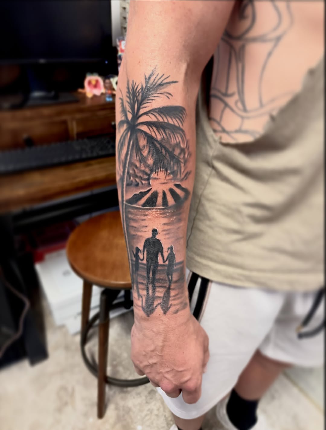 Tattoo by @goodvibrationsinkc — realism, black_and_grey