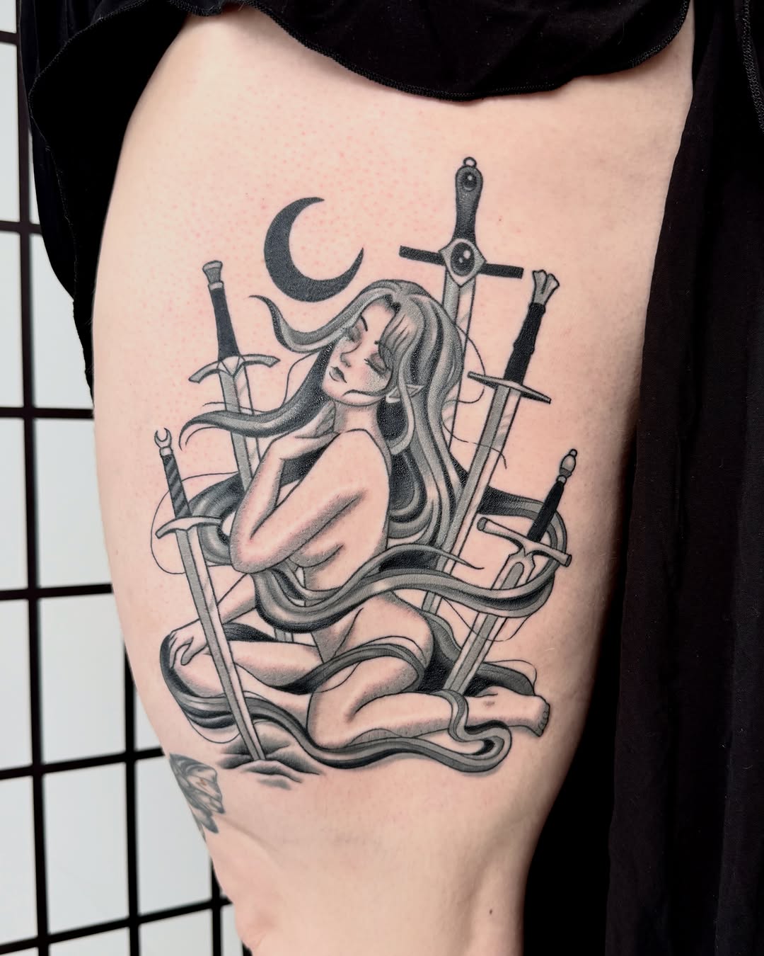 Tattoo by @niaink — illustrative, black_and_grey