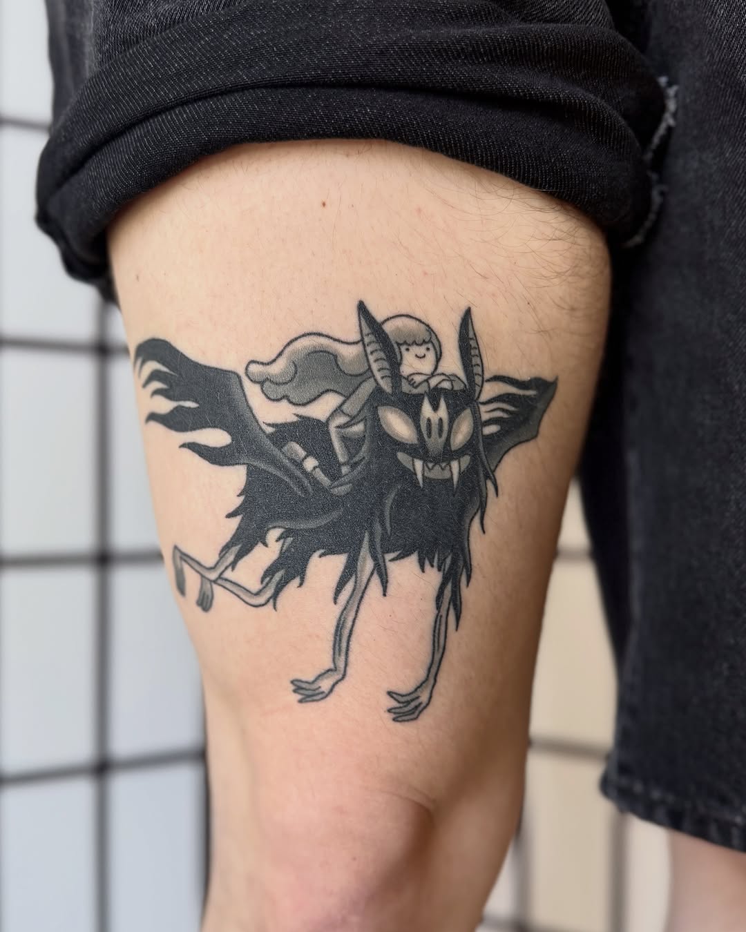 Tattoo by @niaink — illustrative, black_and_grey