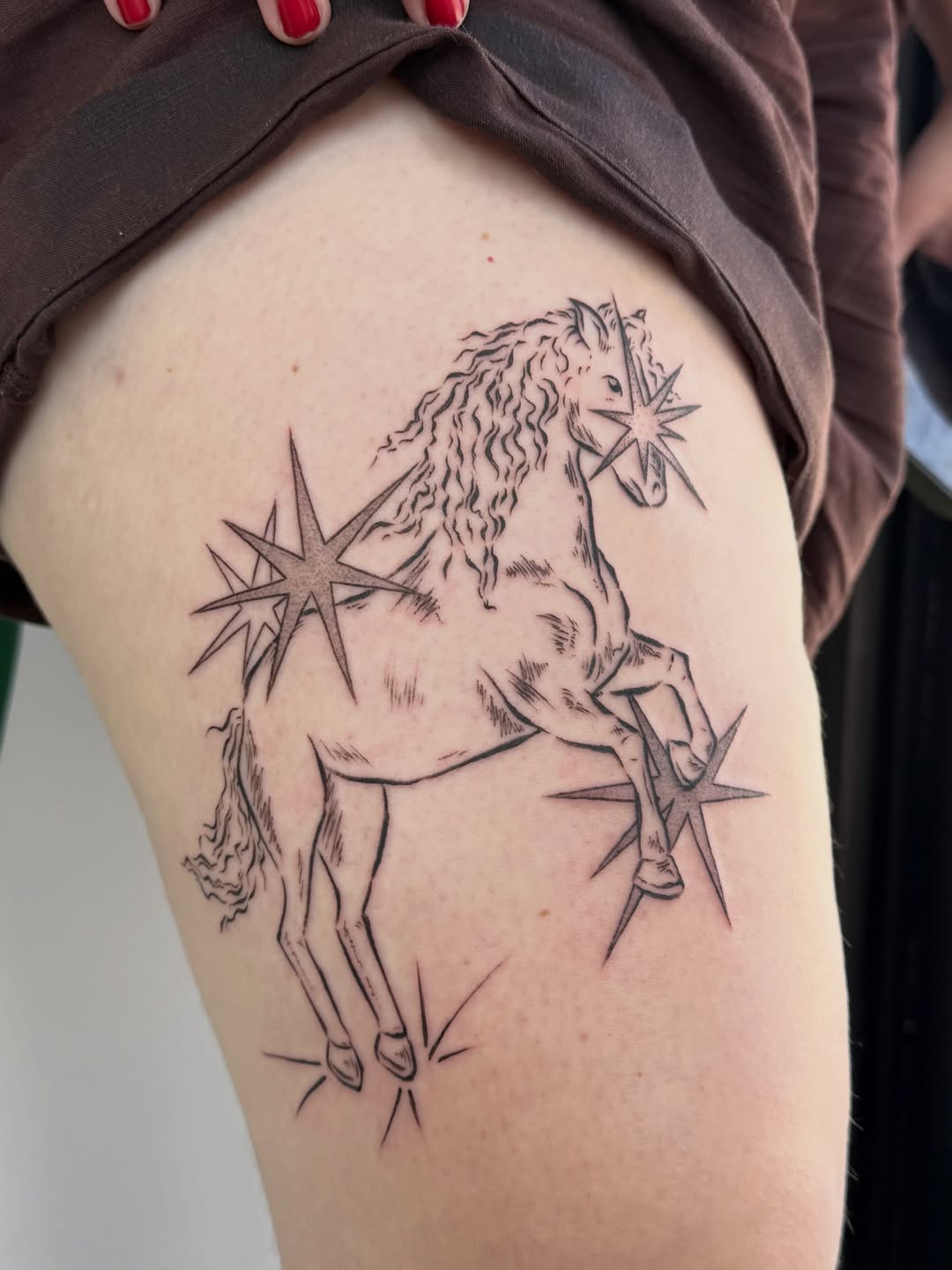 Tattoo by @honeylucktattoo — illustrative, fine_line