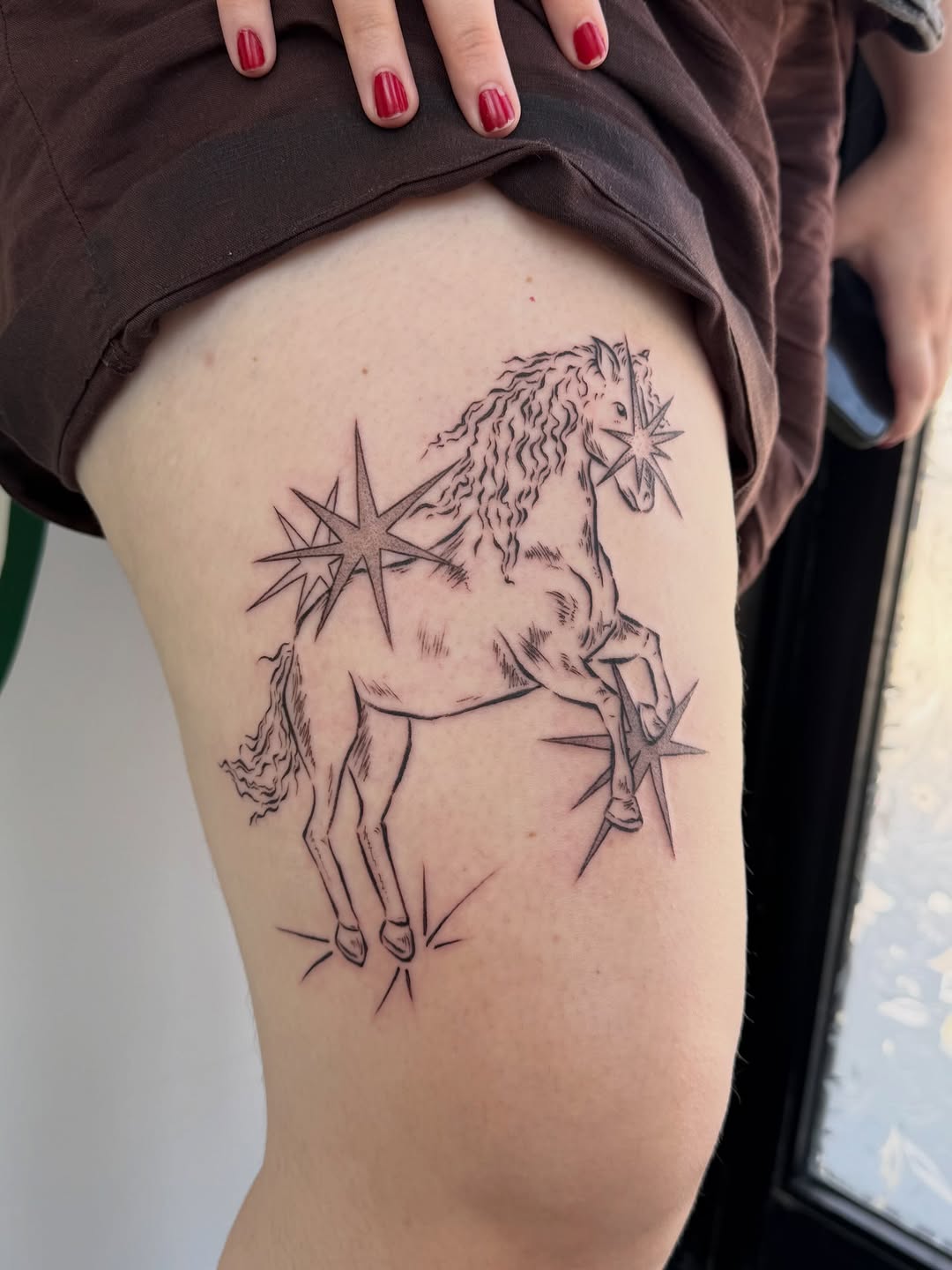 Tattoo by @honeylucktattoo — illustrative, fine_line