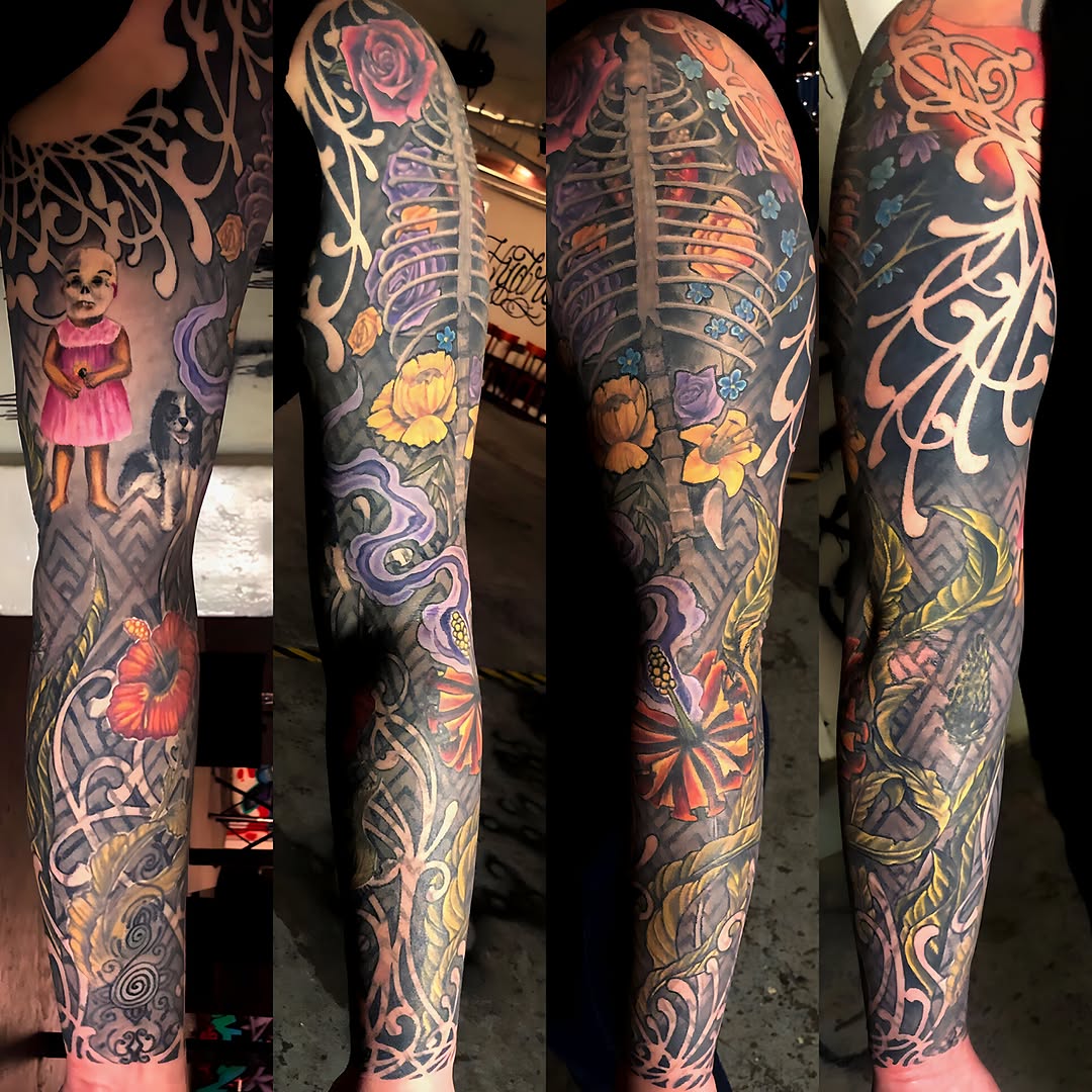 Tattoo by @patrickdelvar — illustrative, black_and_grey