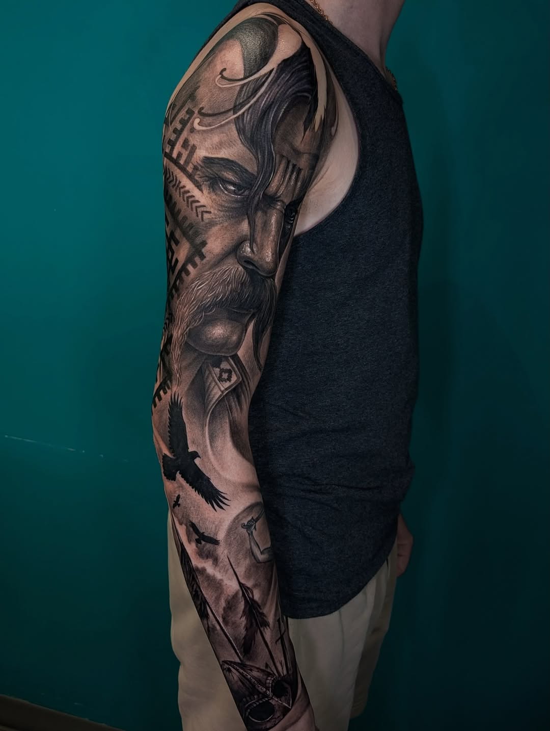 Tattoo by @arik.tattoo โ realism, black_and_grey