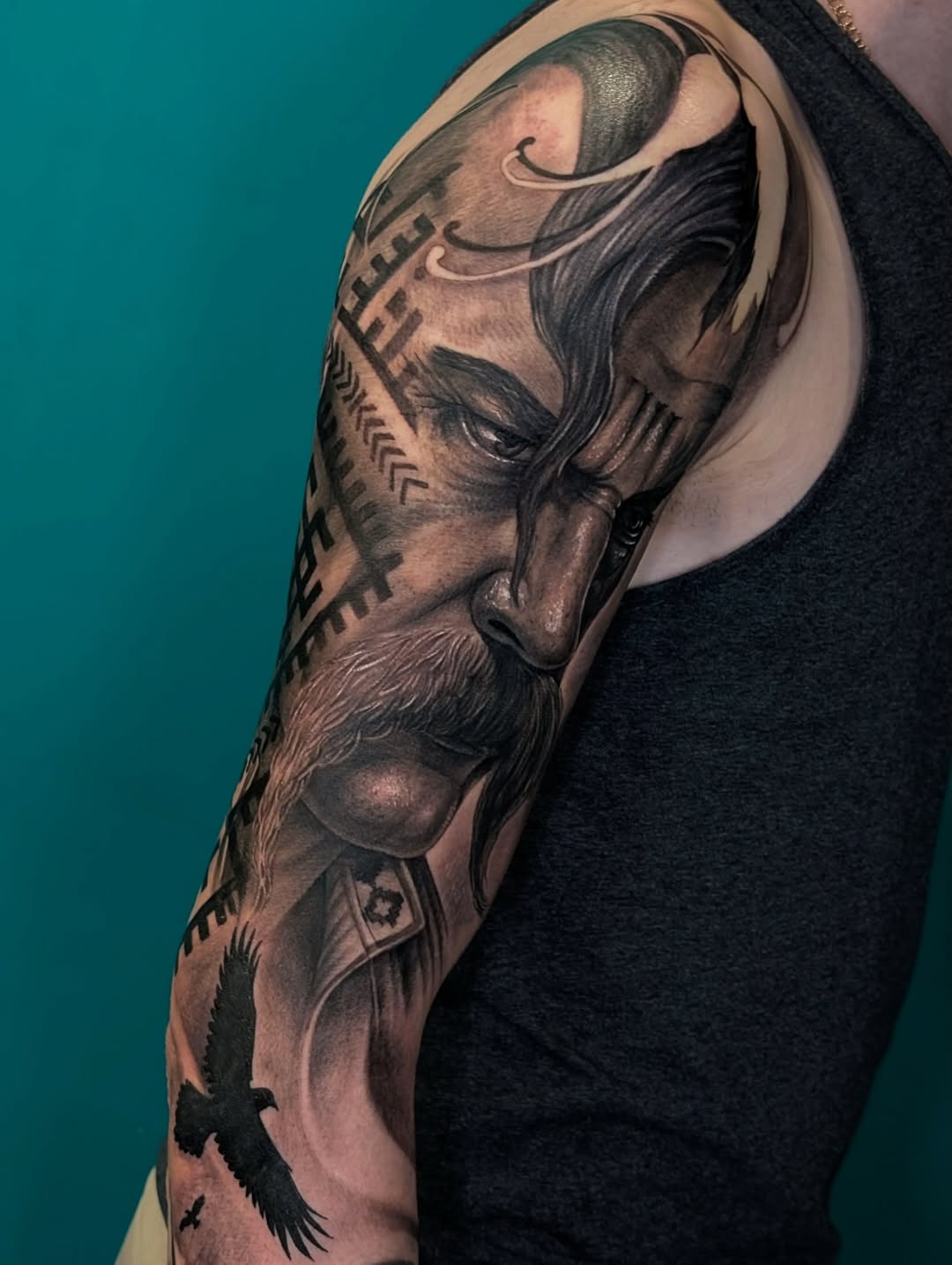 Tattoo by @arik.tattoo โ realism, black_and_grey
