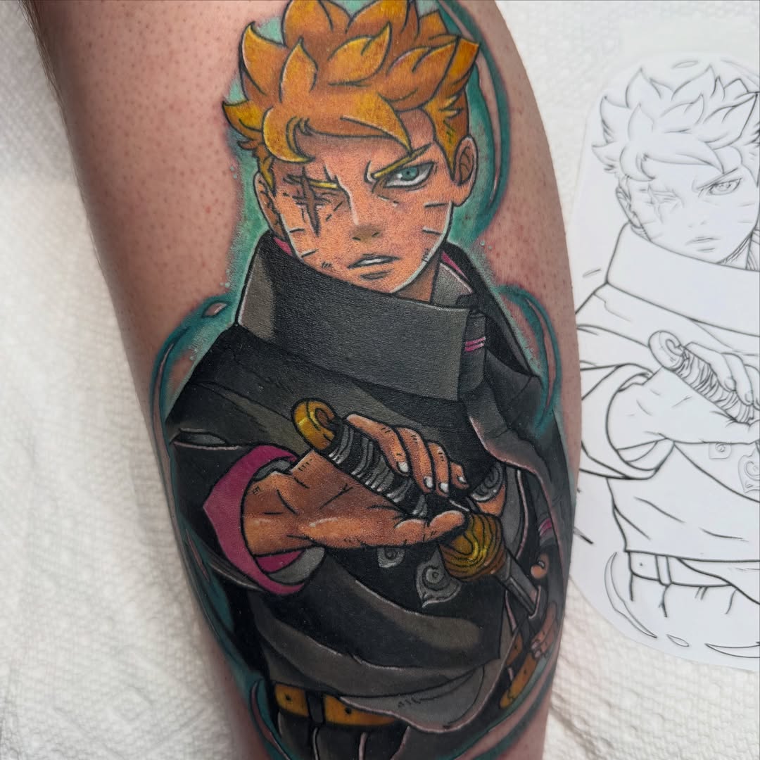 Tattoo by @luckyleftytattoos — anime