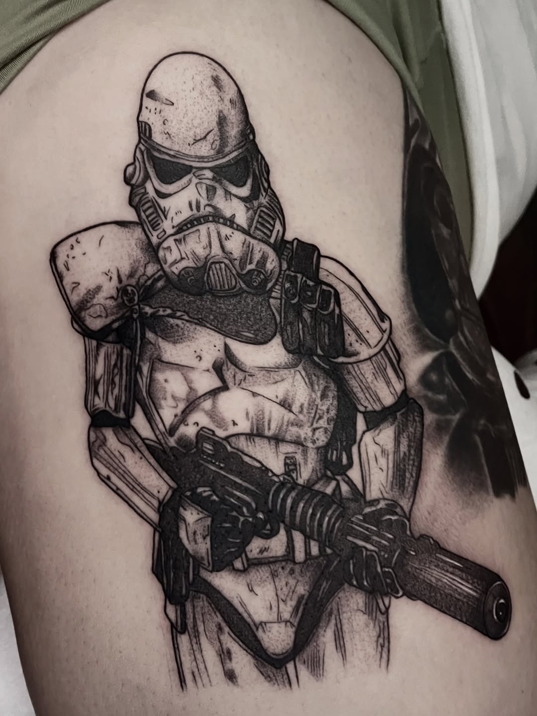 Tattoo by @sillylittleduck β realism, black_and_grey