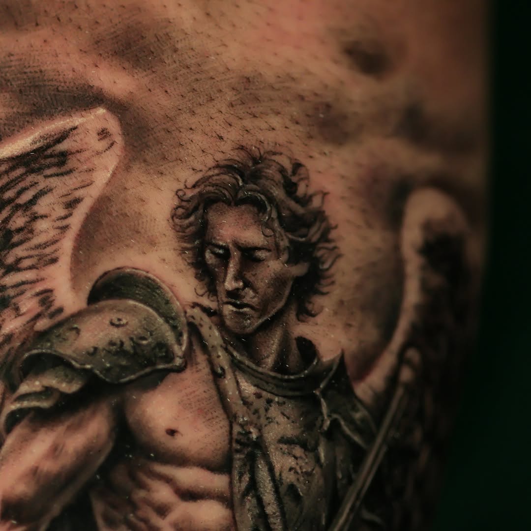 Tattoo by @_felipeink β realism, black_and_grey
