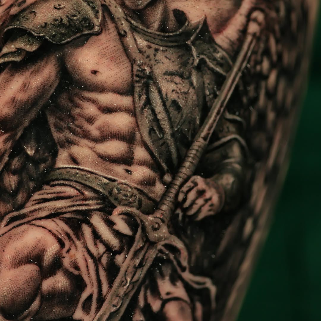 Tattoo by @_felipeink β realism, black_and_grey