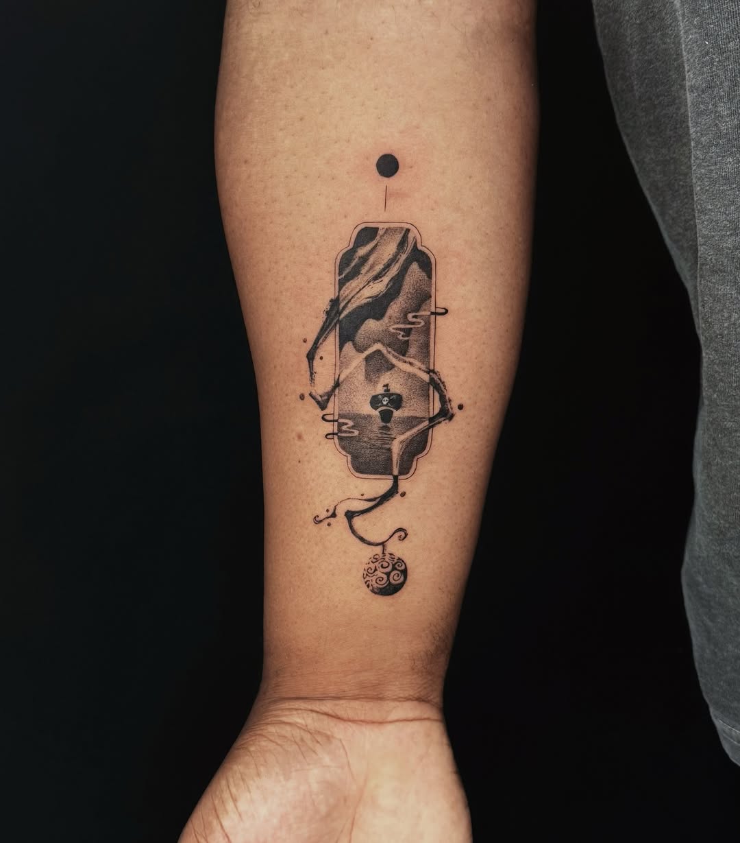 Tattoo by @graydient.inks β illustrative, black_and_grey