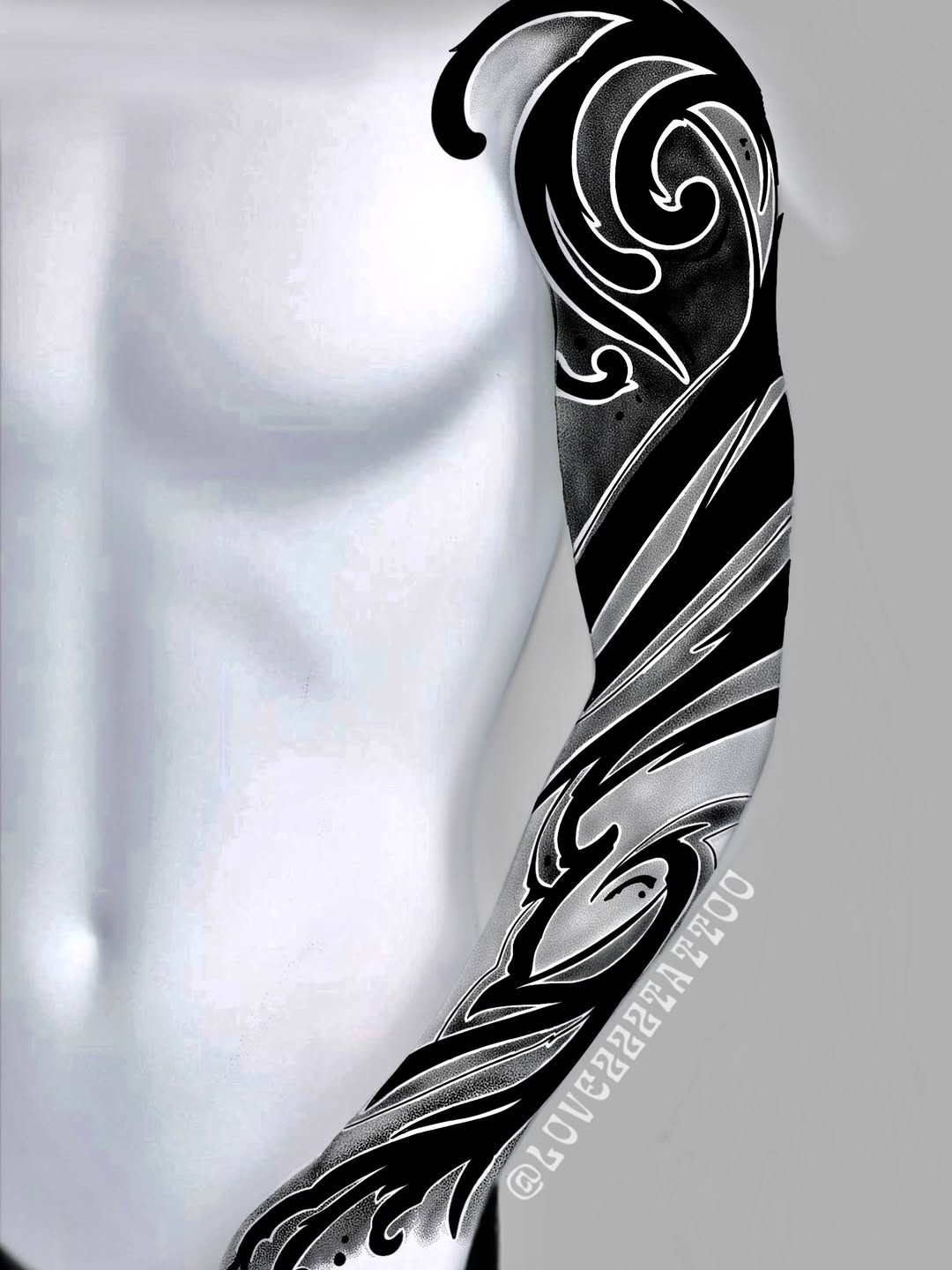 Tattoo by @love222tattoo — blackwork, ornamental